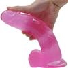 LOVETOY Dildo Realistico Jelly Studs 20 cm ROSA TRASPARENTE