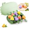 TLDBATICE Stampi per Ghiaccioli, 8 Formine Ghiaccioli Riutilizzabili, Silicone Stampi per Gelato senza BPA, Mini Stampo Ghiaccioli con Bastoncino e Coperchio,Stampo Ghiaccioli con Bastoncino