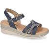 Valleverde Sandalo Donna 55561 in Pelle Silver o Blu modello casual. Una calzatura comoda adatta per tutte le Occasioni. Primavera Estate