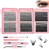 VEGCOO 928 Pezzi Ciglia Finte Ciuffetti Kit 30-40-50-60-80-100D Curl Ciglia Finte Ciuffetti, 8-16mm Kit Extension Ciglia Cluster Lashes Naturali per Ragazze e Donne Principianti
