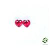 SBI Gems Coppia Pietre Sciolte Rubino Cuore Naturale 1.00 CTS GF 5x5 mm