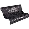 A.S. Création Vliestapete Flock Tapete neo barock glamourös klassisch 10,05 m x 0,53 m schwarz matt glänzend Made in Germany 255426 2554-26