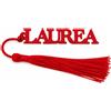 Cupido&Co. Decorazione Laurea Rossa con Nappa - Applicazione Elegante per Bomboniere 6,5 cm 12 Pz