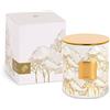 Cupido&Co. Candela Intrecci Avorio con Scatola Regalo - Bomboniera Elegante D 9 x H 10 cm
