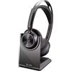 PLT POLY Voyager Focus 2 UC Auricolare Con cavo e senza cavo A Padiglione Ufficio USB tipo A Bluetooth Base di ricarica Nero (Focus 2 UC Headset Head-band - USB Type-A Bluetooth Charging - stand Black Fo
