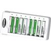 Granicell Kit 8 Batterie AA/AAA - 2800+1100mAh NiMH con Caricabatterie 8 Bay - per Fotocamere, Telecomandi, Giocattoli