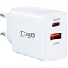 TooQ TQWC-2SC04WT - Caricabatterie USB universale