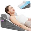 Aofesel Cuscino a Cuneo per Letto, Cuscino Antireflusso Adulti con Supporto per la Schiena, Ergonomico Cuscino Triangolare per il Supporto di Schiena, Gambe e Ginocchia, Reflusso Acido