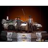 iron studios ritorno al futuro set action figure 1/10: delorean e statue
