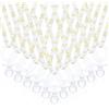 Junkin 60 collane con ciucci per baby shower, in acrilico, per baby shower, bomboniere, decorazioni, stile donna (bianco, oro)