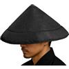 zonzxcv Cappello da Sole Nero Samurai Maschera Samurai Armatura Samurai Cappello da Samurai Cappello di Riso Cappello Cinese Cappello Giapponese Cappello di bambù Cappello da Pesca, Nero, L
