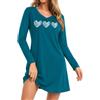 Marvmys Camicia da Notte Donna Cotone Lunghe Maniche