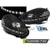 Tuning Tec Coppia Set Kit Fari Fanali Anteriori Tuning PUNTO EVO 10.2009-2012 LED DRL NERO