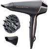Remington Asciugacapelli Professionale 2400 W - Tecnologia OPTIheat per risultati Styling di lunga durata - 3 Accessori Styling; Cura ionica; Motore AC anti-crespo, Proluxe Midnight AC9140B