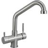 Vitalgoccia Rubinetto Vireo per depuratore acqua 5 Vie sostitutivo Nickel Spazzolato