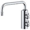 Vitalgoccia Rubinetto Nymira per depuratore acqua 2 vie cromo aggiuntivo abbattibile per sottofinestra