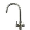 Vitalgoccia Rubinetto Selaris per depuratore acqua 3 vie nickel spazzolato sostitutivo