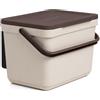 TATAY Pattumiera per Umido 6L | Compostiera da Cucina Smart con Supporto e Viti Incluse | Design Compatto e Funzionale | Materiale 100% Riciclato | 26,5x20,5x18,5 cm, Ecohome