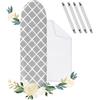 BillyBath Copri ASSE da Stiro, Copertura ASSE da Stiro100% Cotone,Copertura Dell'asse da Stiro Turbo a Tre Strati di Spessore, Adatta per L'asse da Stiro 110-125 * 30-42cm con Panno da Stiro