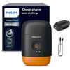 Philips Shaver Serie 500 - rasoio elettrico compatto, sistema Lift & Cut, lame SteelPrecision, testine flessibili 3D, rasatura Wet & Dry, custodia e blocco da viaggio, copritestina magnetico, S595/05