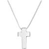 s.Oliver Collana con Ciondolo Collana per bambini in Acciaio inox, 40+3 cm, Argento, croce, Fornita in confezione regalo per gioielli