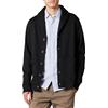 Amazon Essentials Cardigan a Maniche Lunghe in Felpa con Collo Sciallato Uomo, Nero, XL