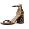 Amazon Essentials Sandalo con Tacco Alto a Blocco Donna, Leopardata Finta Scamosciato, 38.5 EU
