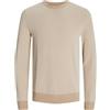 JACK & JONES Maglione da Uomo Jjeglobe Knit Crew Neck Noos, Farina d'avena, XXL