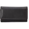 Amazon Essentials Portafoglio Continental Lungo in Pelle con Patta Donna, Marrone Scuro, Taglia Unica
