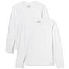 Amazon Essentials Maglietta Intima da Uomo a Maniche Lunghe in Modal Super Morbido, Bianco, L
