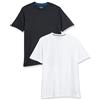 Amazon Essentials Maglietta Tecnica Active Performance (Disponibile in Taglie Extra Forti) Uomo, Pacco da 2, Bianco/Nero, S
