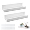xiruiubao Mensole da Parete, Mensola da Muro, Set di 2 Ripiani Galleggianti, Autoadesiva Scaffale da Parete per Esposizione Libro/Make-up per Organizzazione Camera da Letto, Soggiorno, Bagno