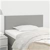 vidaXL Testiera Letto Singolo, Grigio Chiaro 100 x 5 x 78/88 cm Tessuto