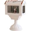 sarcia.eu Cassetta delle Lettere Natalizia, Carillon LED, Neve Mobile, Suono, Decorazione Natalizia, Bianco 41x27x20 cm (D)