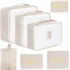 Romon Organizer Valigia Viaggio, 7 Pezzi Organizzatore Valigia Packing Cube Set Viaggio Organizer per i Vestiti, Cosmetici, Scarpe, Intimo