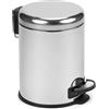 TATAY Cestino Bagno con Pedale 5L | Apertura Igienica Senza Contatto | Chiusura Morbida e Silenziosa | Secchio Facile da Pulire | Design Funzionale - Metallizzato