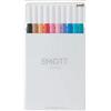 三菱鉛筆 OSAMA Emott - Pennarelli Punta Fine 0.4 mm, Set Colori Assortiti con 10 Fineliner per Bullet Journal Disegno Lettering Altro - Prodotto Cartoleria Cancelleria Waterproof Resistente alla Luce non Sbava
