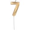 Folat 18877 Candela Glamour Numero 7 Oro Metallizzato