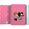 Grafoplás Grafoplas - Quaderno Mafalda Friends, formato foglio, fogli 4 x 4, 90 g, a spirale, FSC