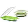 TATAY Porta Affettati per Frigorifero Fresh | Set di 3 Mini | Contenitori per Alimenti, Impilabili | Adatti a Microonde, Congelatore e Lavastoviglie | Senza BPA, 12x3,1x18cm, Colore Lime