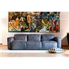 PIB Divano 3 posti in pelle grigia, stile scandinavo, 281x101x67 cm, design vintage e comfort moderno
