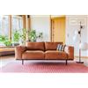 PIB Divano 2 posti in pelle marrone, stile scandinavo, 180x73x106 cm, ispirazione contemporanea