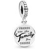 PANDORA Icons Pendente con targhetta in argento con smalto nero
