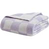 bearberry Coperta a quadretti sfocata in microfibra, morbida, accogliente, calda, per letto, divano, letto, viaggi, casa (viola, 152 x 203 cm)