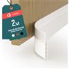 VOUNOT® Paraspifferi Sottoporta Tagliabile 200 cm, Paraspifferi Porta Blindata Antispiffero, Isolamento Termico e Acustico Antirumore, per Porta d'Ingresso e Casa, Bianco