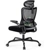 Marsail MSOC10B-EU - Sedia da ufficio in nylon, 60 x 58 x 132 cm, colore: Nero