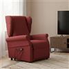 Dmora Poltrona Umberta 75x84x107h cm Rosso Bordeaux Sfoderabile Reclinabile, Poltroncina Braccioli Made in Italy