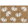 Hanse Home Zerbino in cocco per Halloween, per interni, naturale, con zucca, bianco, antiscivolo, per corridoio, terrazza, ingresso - 45 x 75 cm