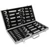KigerNee Set di chiavi inglesi, 22 pezzi, 6-32 mm, cromo-vanadio, cricchetto - Set di chiavi a cricchetto professionali con giunzione, chiave a forchetta e ad anello in valigetta | Coppia potente per auto e