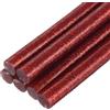 QUARKZMAN 6Pz Stick Colla a Caldo Mini per Pistola per Colle 7mm x 100mm Colla a Caldo Bastoncini Piccoli Ricariche, Glitterato Rosso